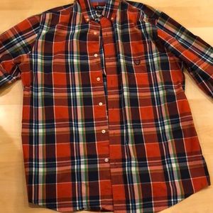 Men’s chaps long sleeve button up shirt